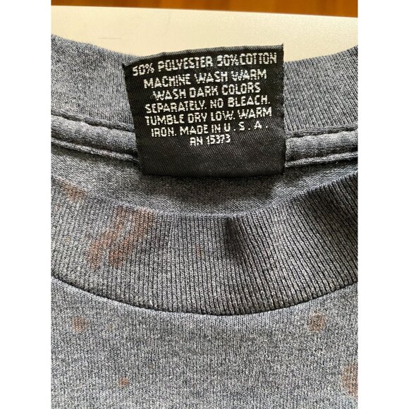 Vintage Harley Davidson 3D Emblem T-shirt Size L Follow the Eagle 1991 Laconia - Picture 5 of 10